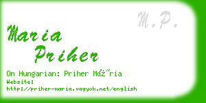 maria priher business card